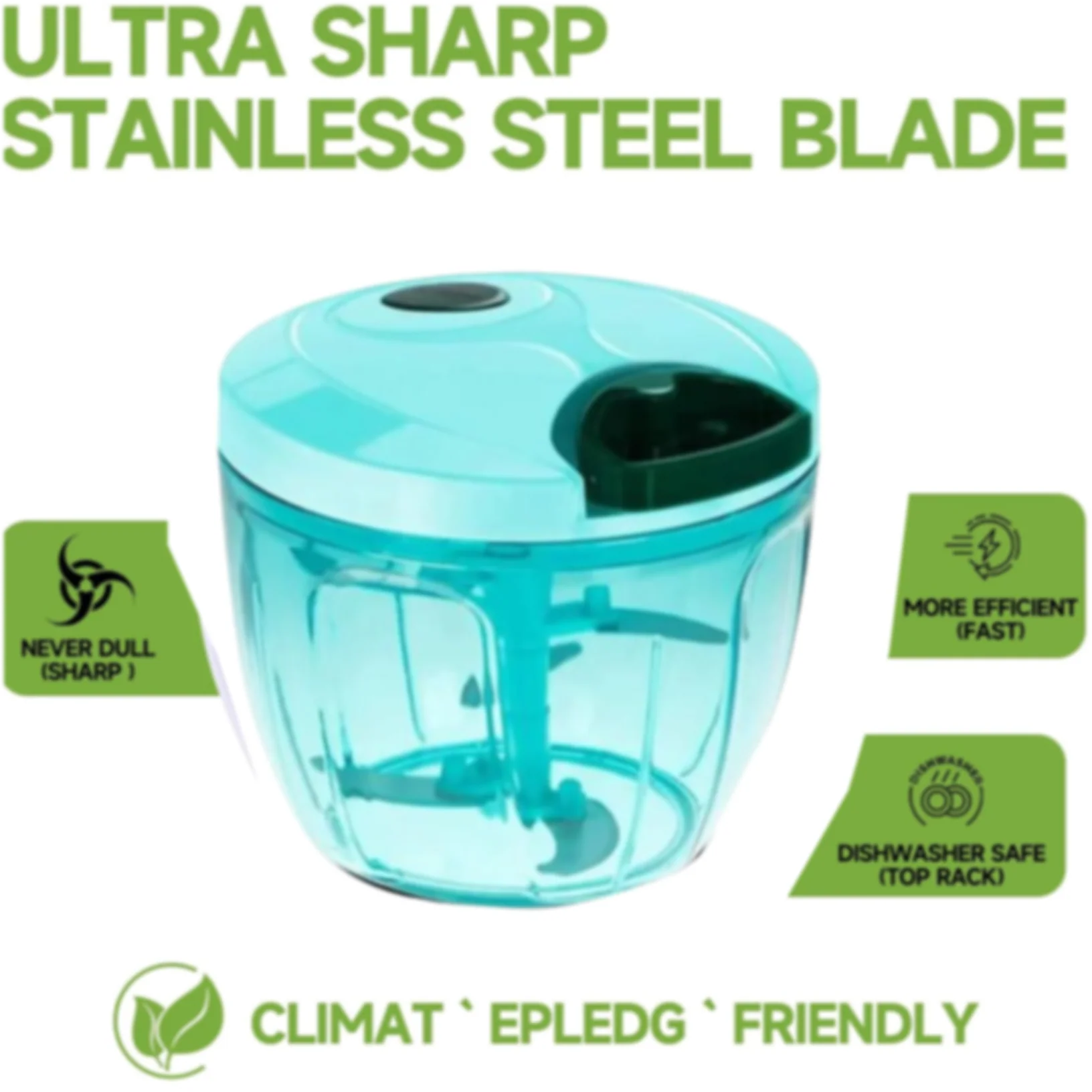Manual Vegetable Chopper – 5 Blade Stainless Steel | Quickslice - Image 5