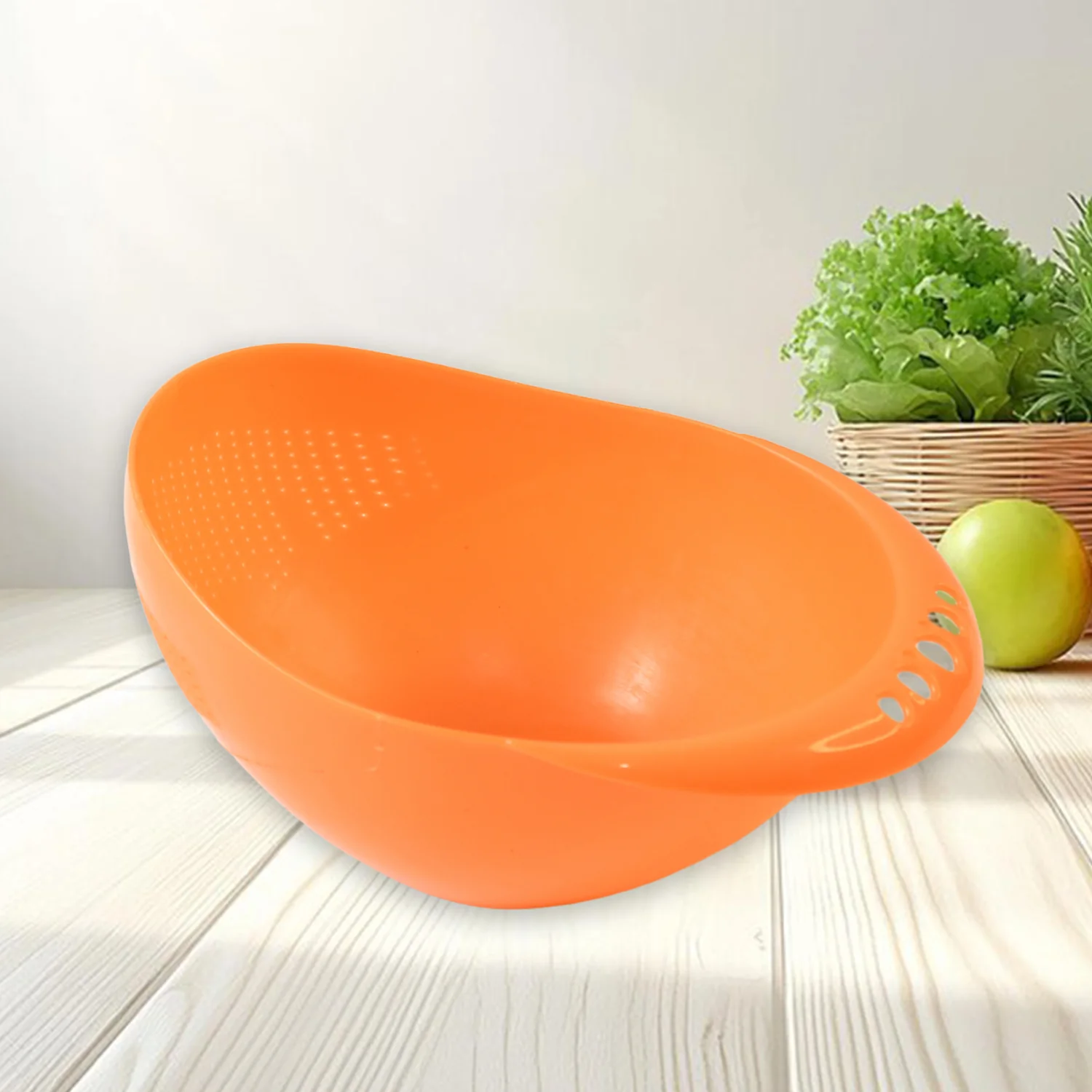 Rice Washing Bowl – Durable Plastic Vegetable Strainer | Tidy Table - Image 4