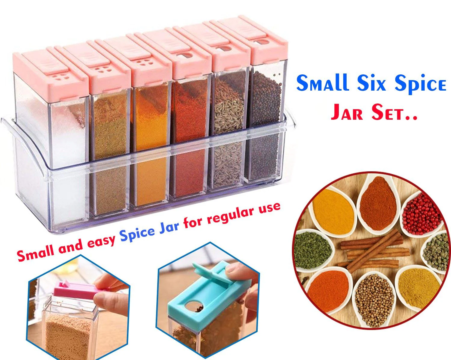 Plastic Spice Jars – Airtight 6-Piece Multicolor Set | Tidy Table - Image 9