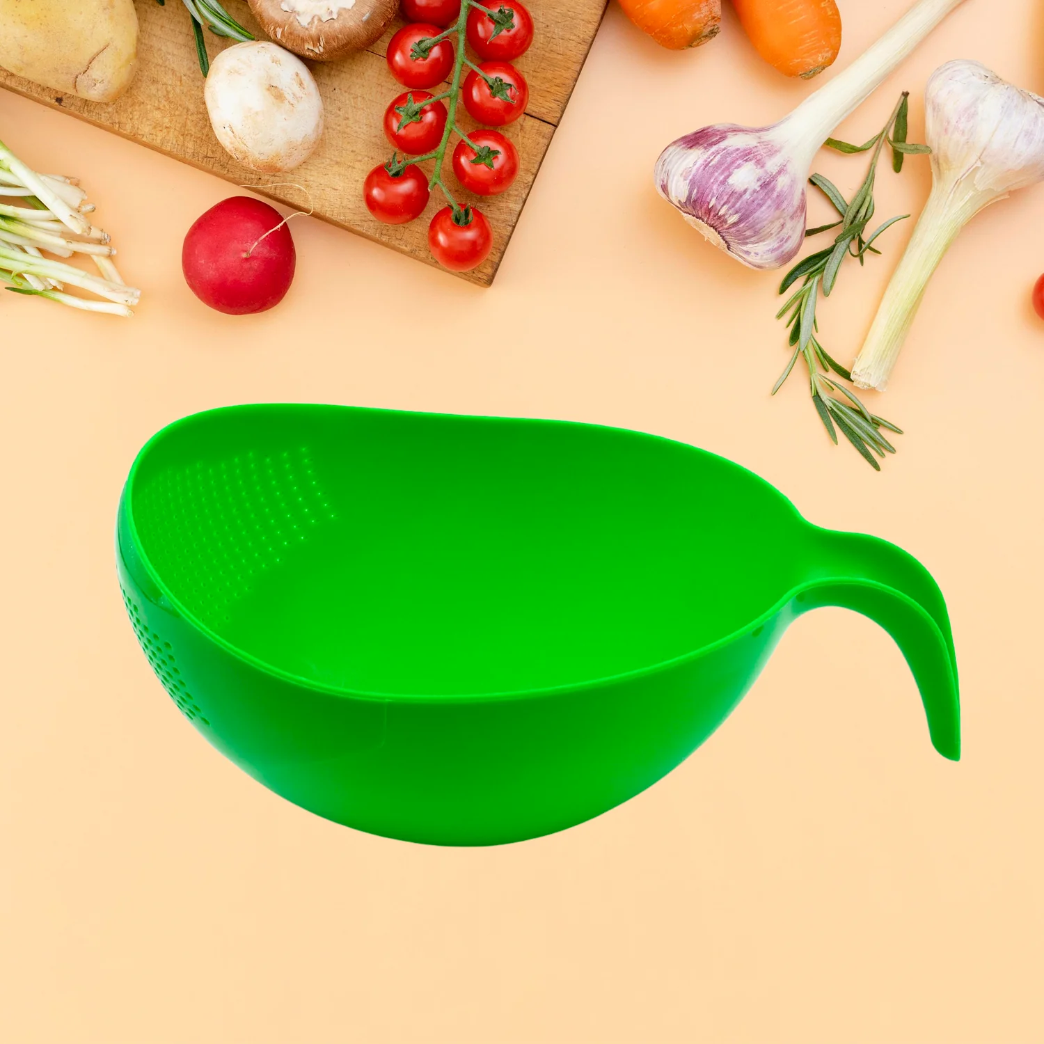 Rice Washing Bowl – Thick Drain Basket with Handle | Quickslice - Image 6