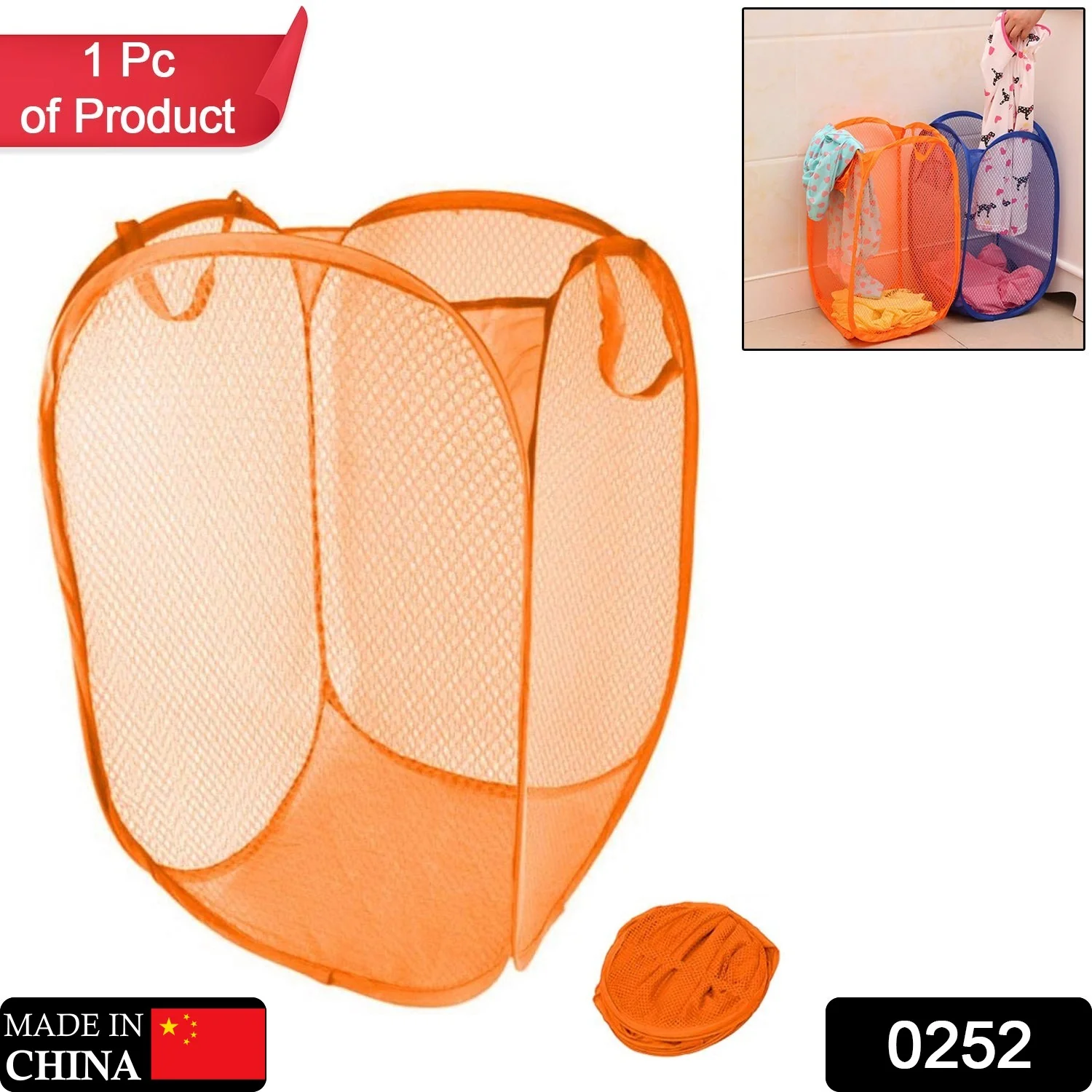 Foldable Laundry Basket – Space-Saving Mesh Hamper | Organivo - Image 2