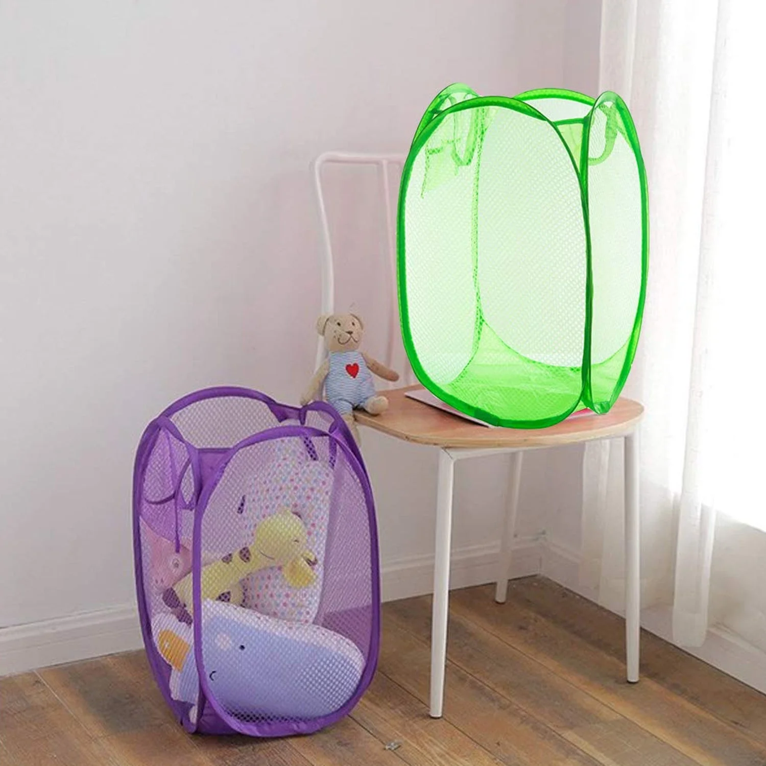 Foldable Laundry Basket – Space-Saving Mesh Hamper | Organivo - Image 7