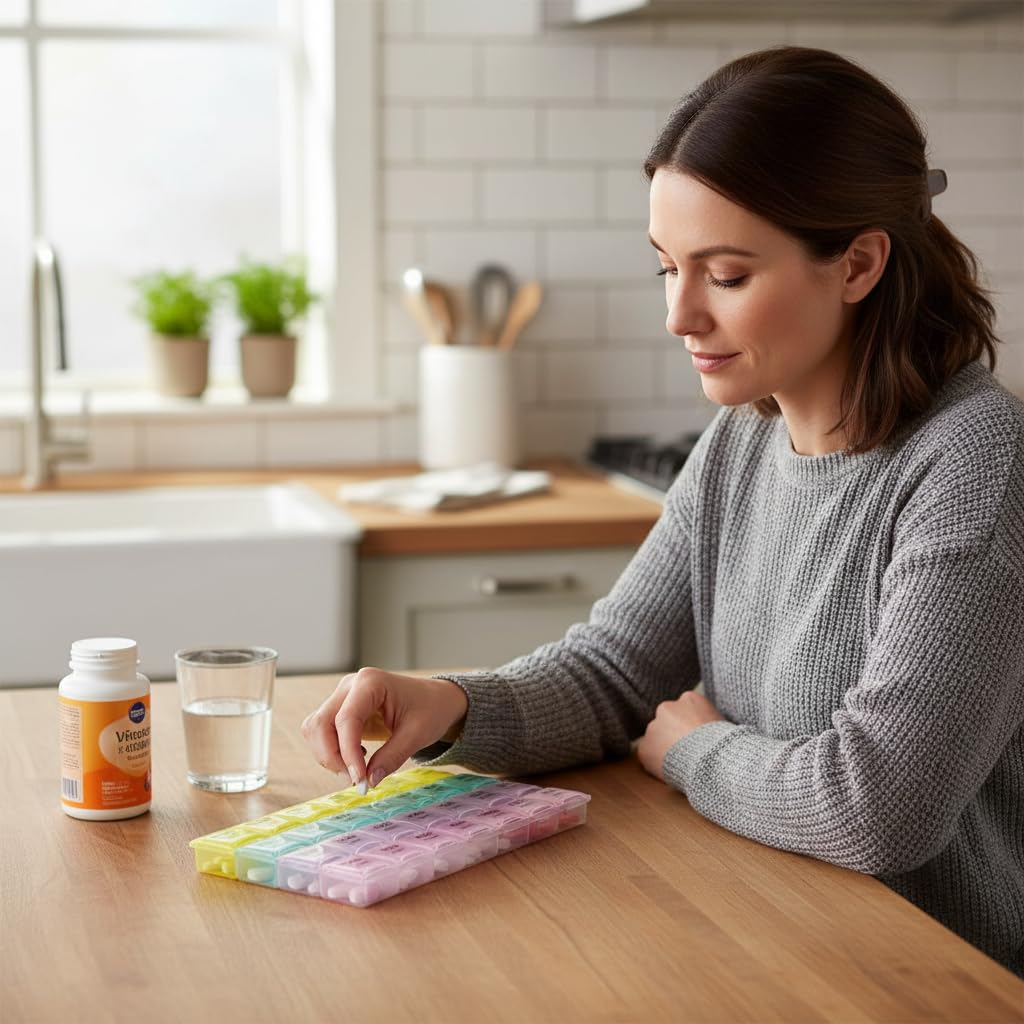 Weekly Pill Organizer – 28-Slot Portable Medicine Box | Organivo - Image 3