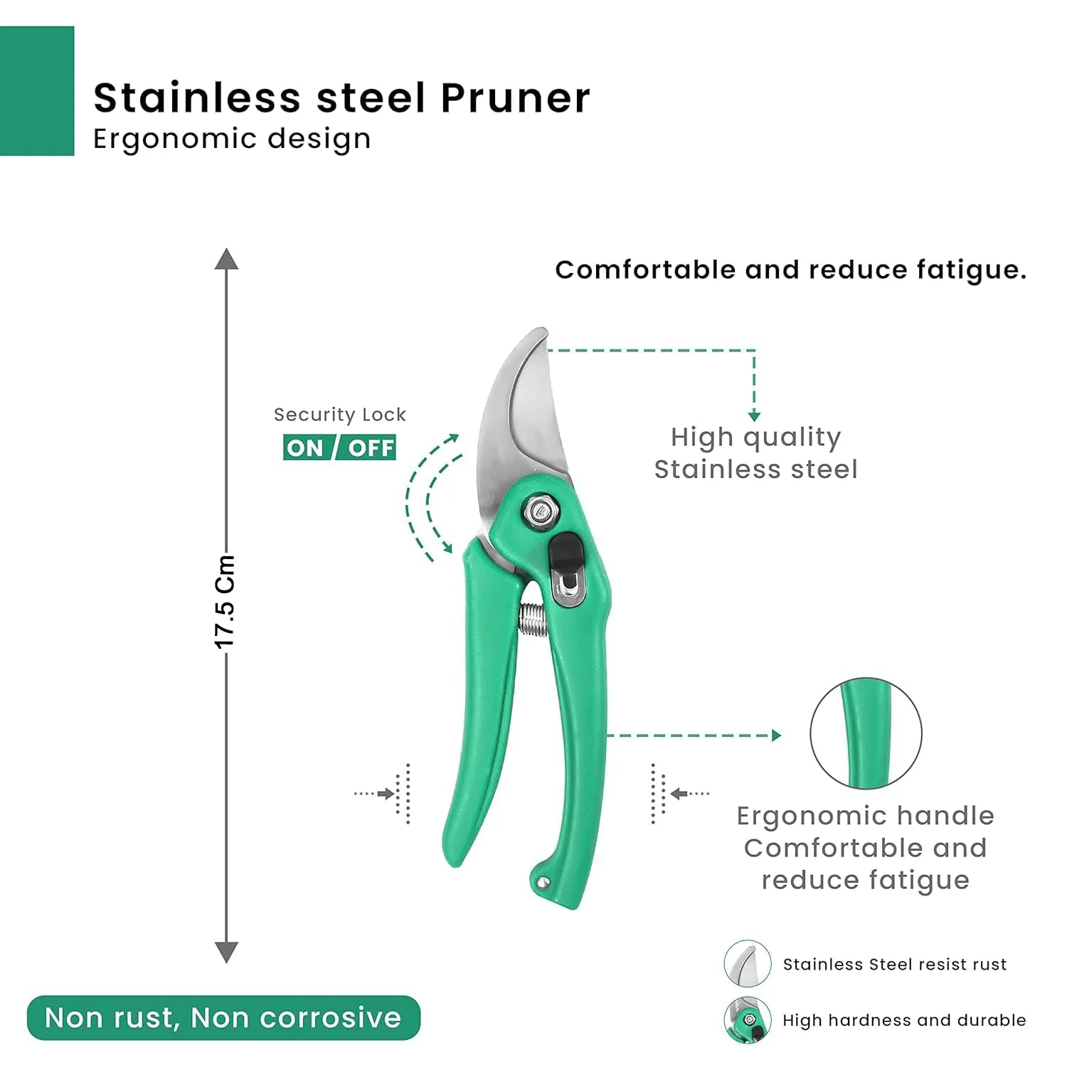 Garden Shears – Sharp Stainless Steel Bypass Pruners | Cisora - Image 6