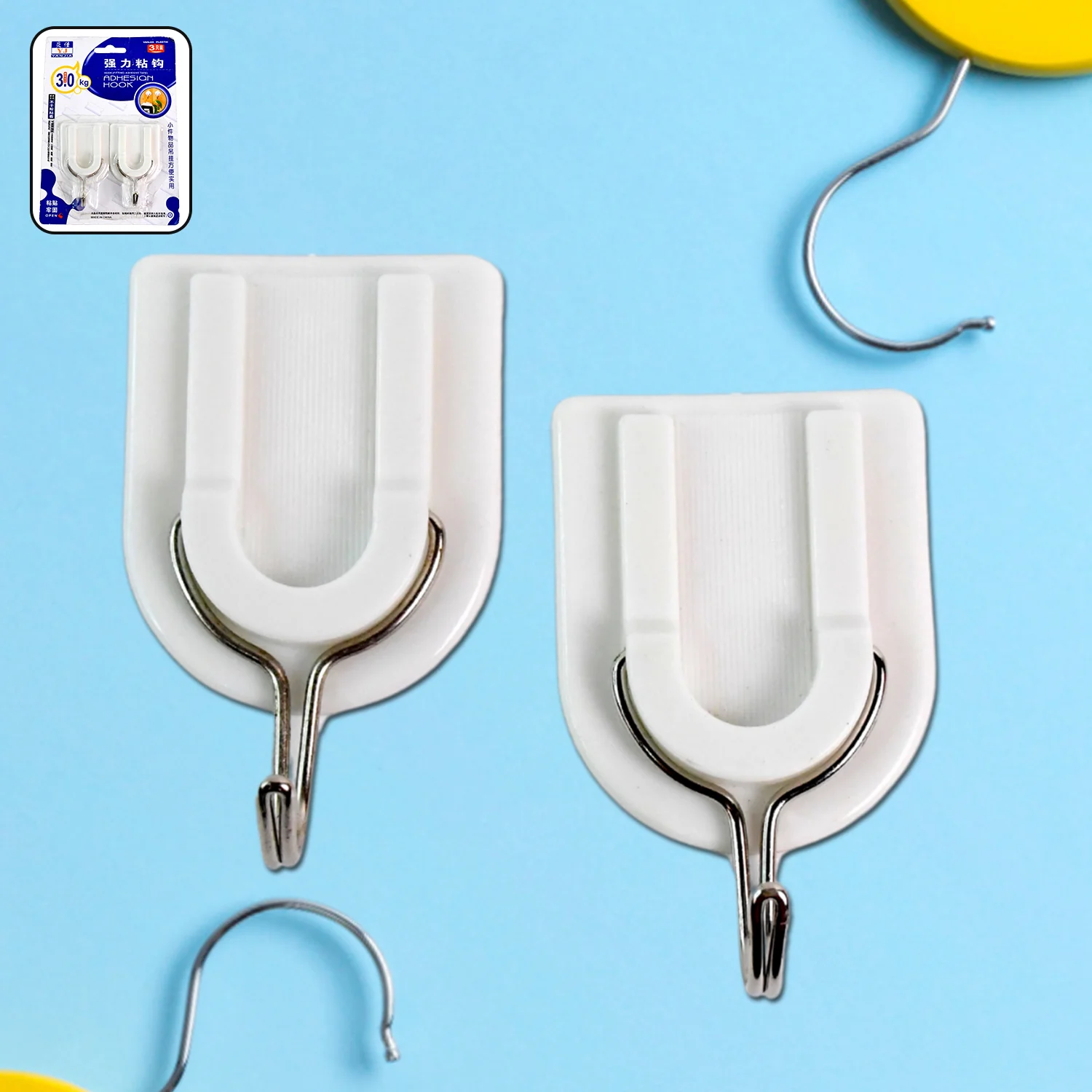 Adhesive Wall Hooks – Stainless Steel & Multipurpose | GlimmerHome