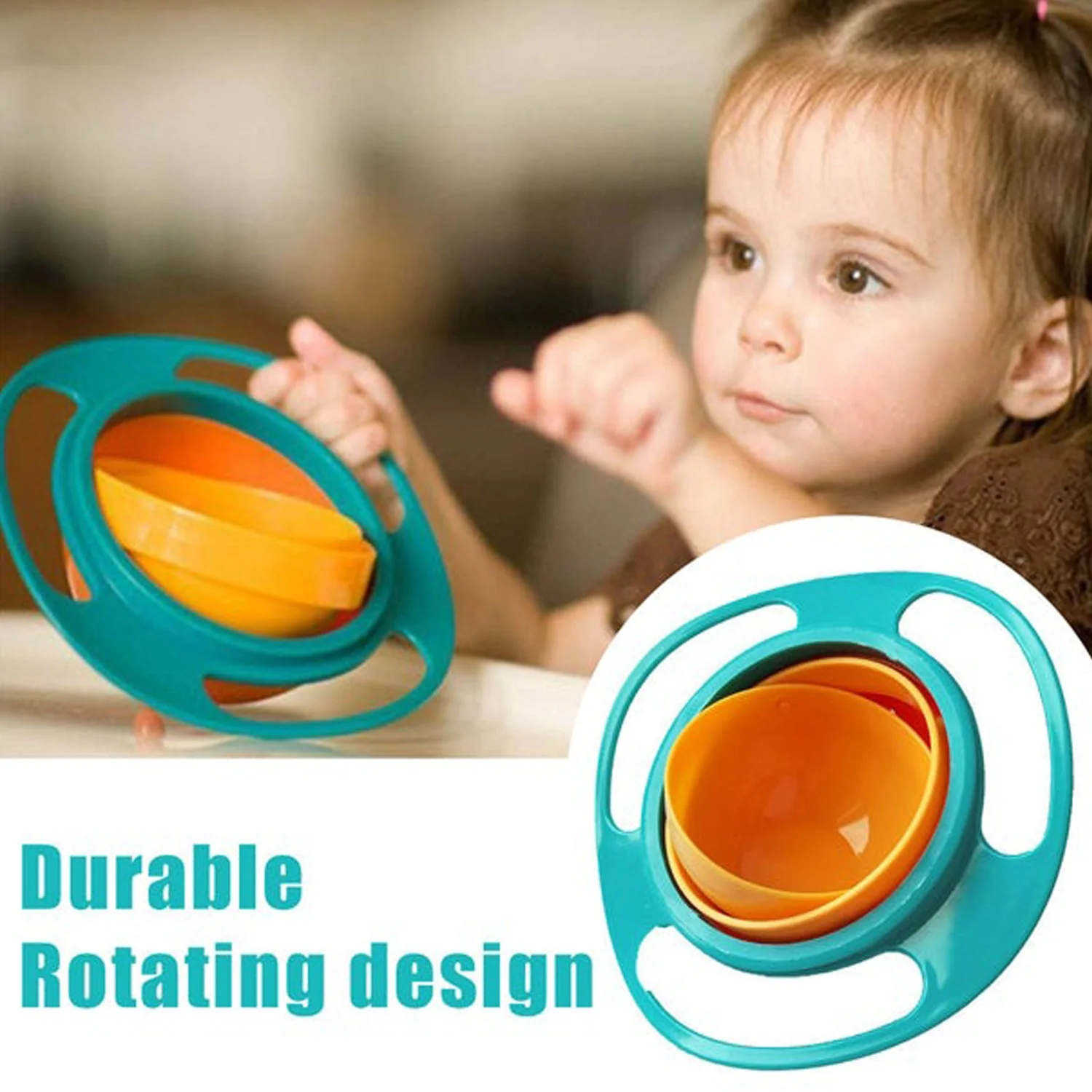 Rotating Baby Bowl – Spill-Proof & Easy Feeding | Mini Bubbles - Image 6