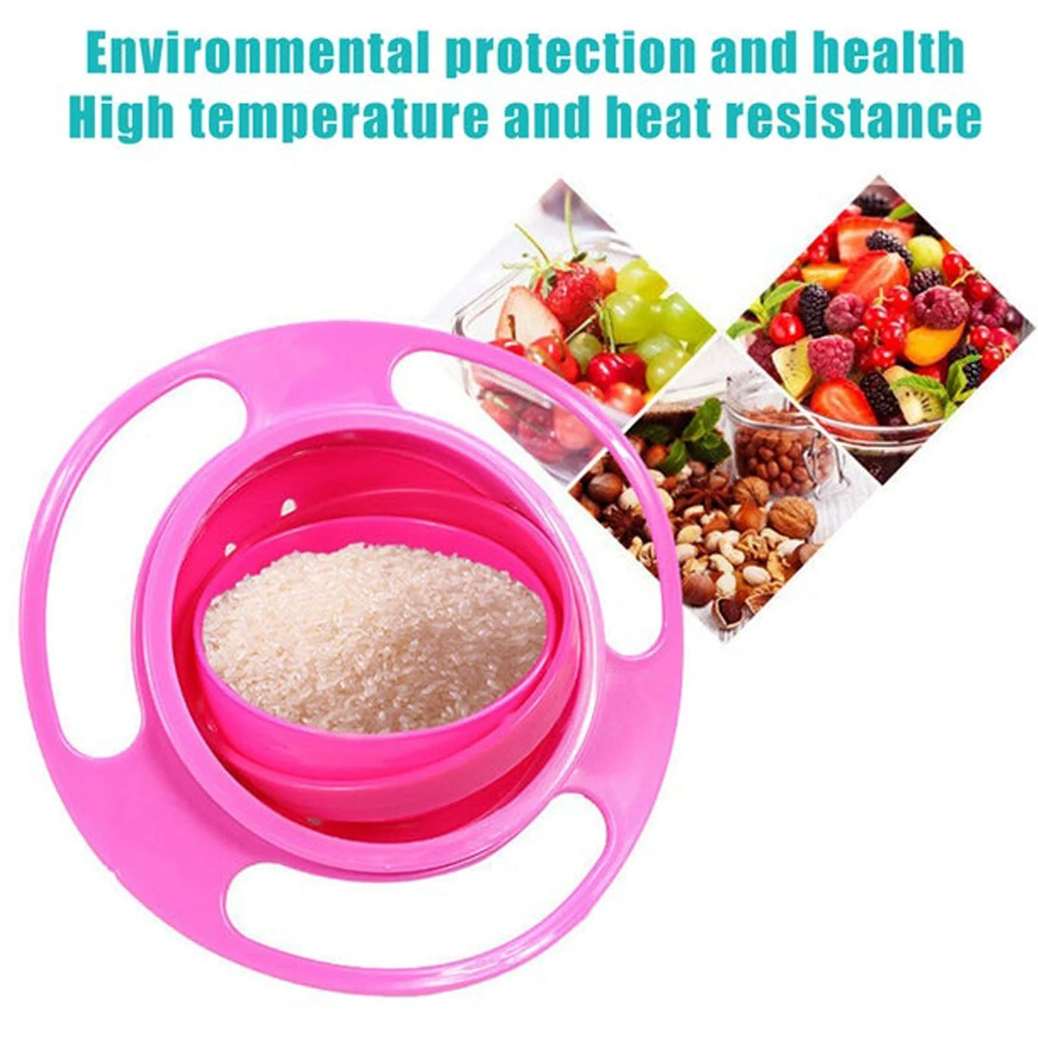 Rotating Baby Bowl – Spill-Proof & Easy Feeding | Mini Bubbles - Image 7