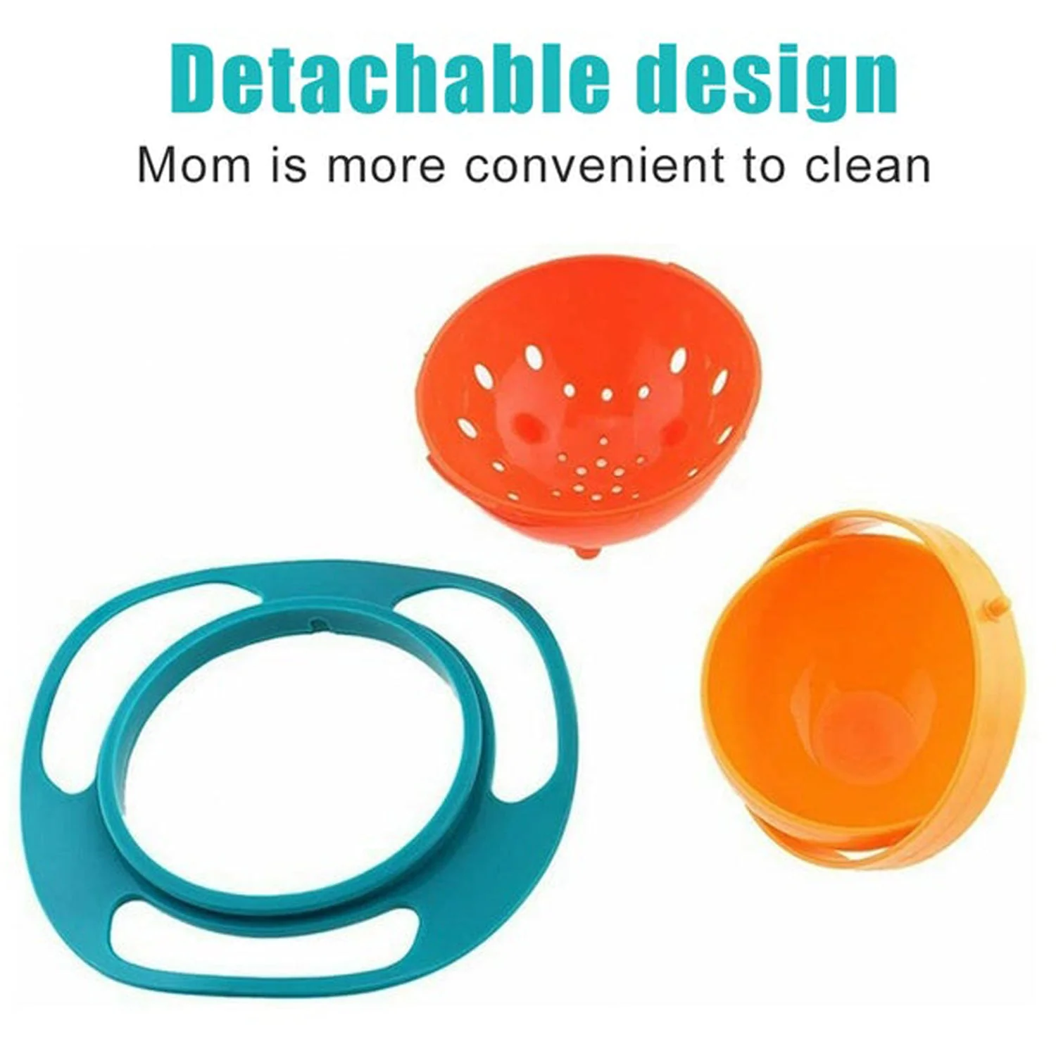 Rotating Baby Bowl – Spill-Proof & Easy Feeding | Mini Bubbles - Image 9