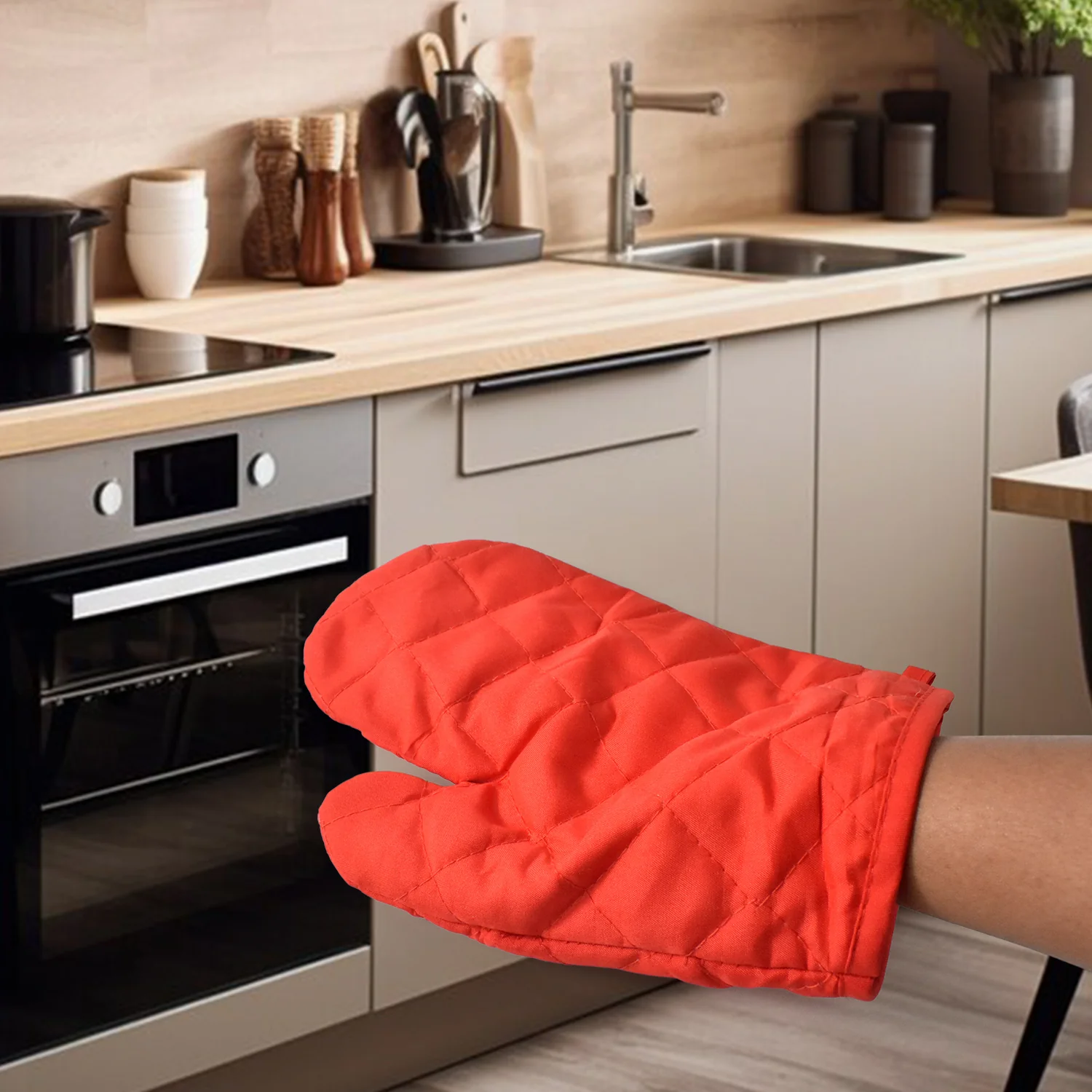 Heat Resistant Oven Mitts – Non-Slip, Flexible & Easy Clean | Bake & Dwell - Image 3