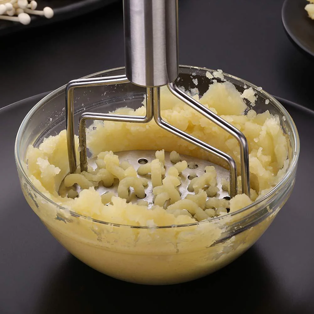 Stainless Steel Masher – Durable Hand Smasher for Kitchen | Mini Bubbles - Image 5
