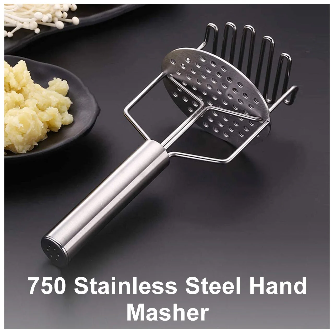 Stainless Steel Masher – Durable Hand Smasher for Kitchen | Mini Bubbles - Image 7