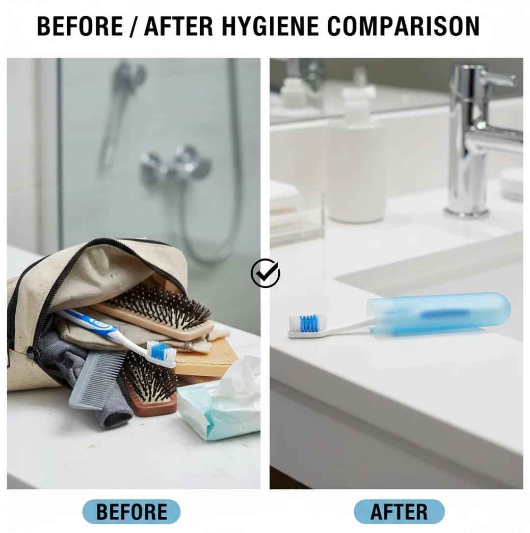 Toothbrush Travel Case – Hygienic Plastic Holder | BrushedUp - Image 3