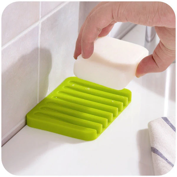 Silicone Soap Holder – Self-Draining Dish for Shower | VelvetBubbles - Image 5