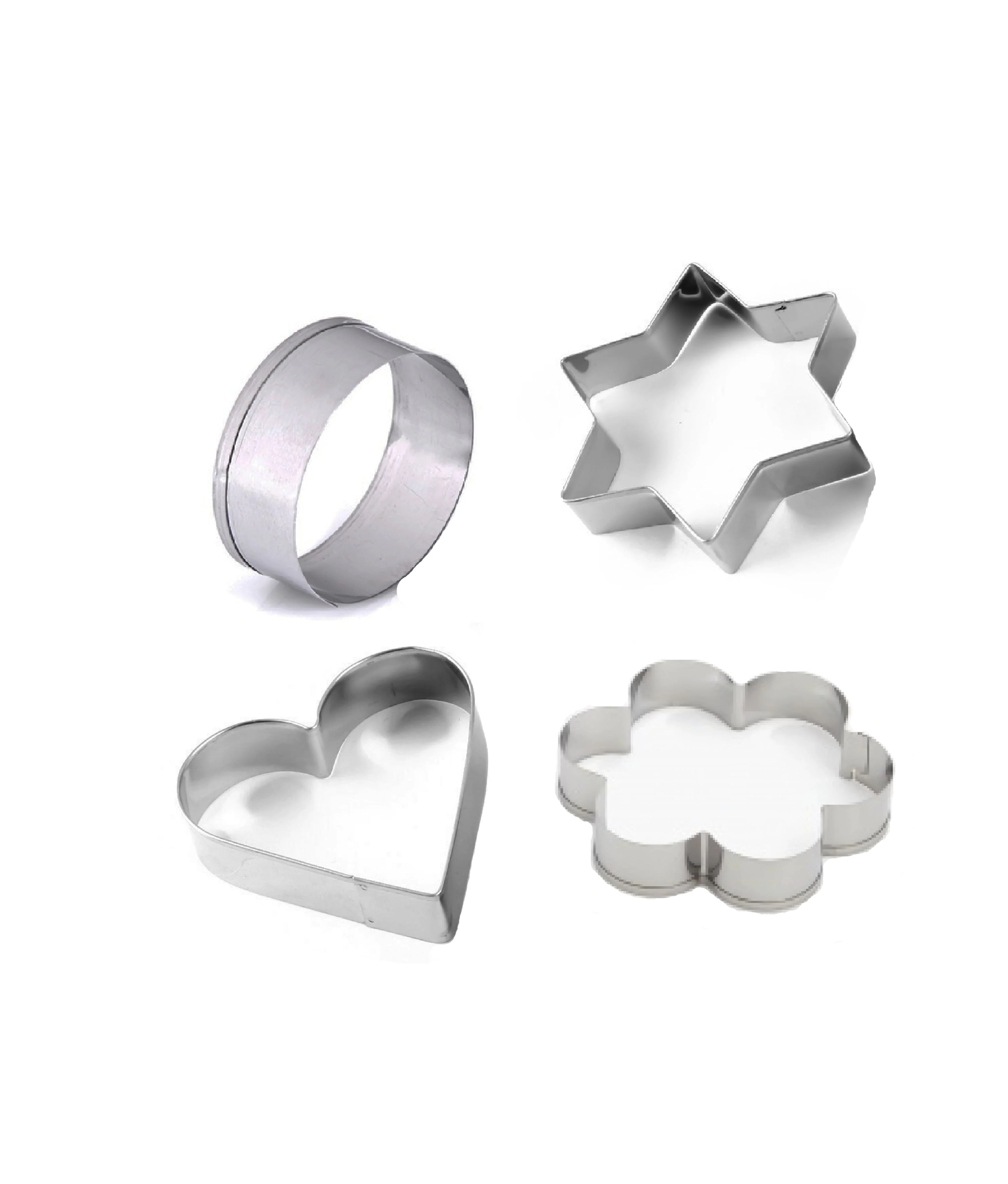 Stainless Steel Cookie Cutter Set – 4 Shapes for Baking | Bake & Dwell