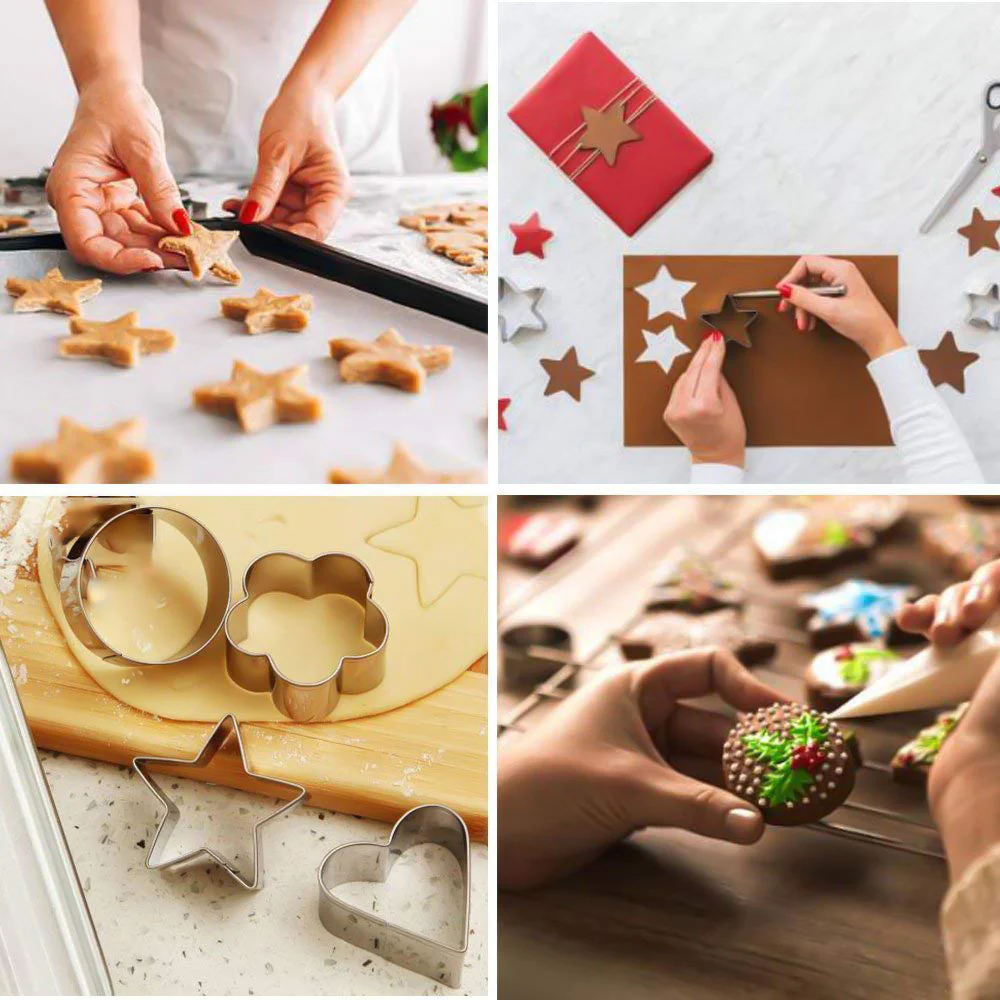 Stainless Steel Cookie Cutter Set – 4 Shapes for Baking | Bake & Dwell - Image 4