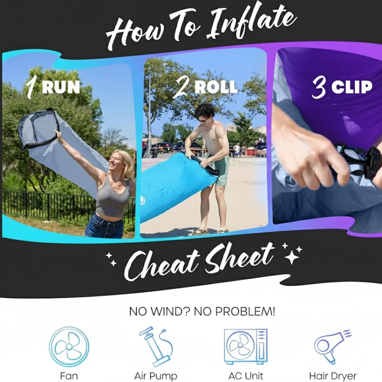 Inflatable Camping Lounger – Neck Support & Portable | Trekola - Image 3