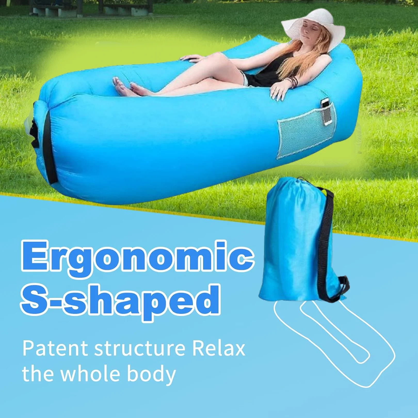 Inflatable Camping Lounger – Neck Support & Portable | Trekola - Image 6