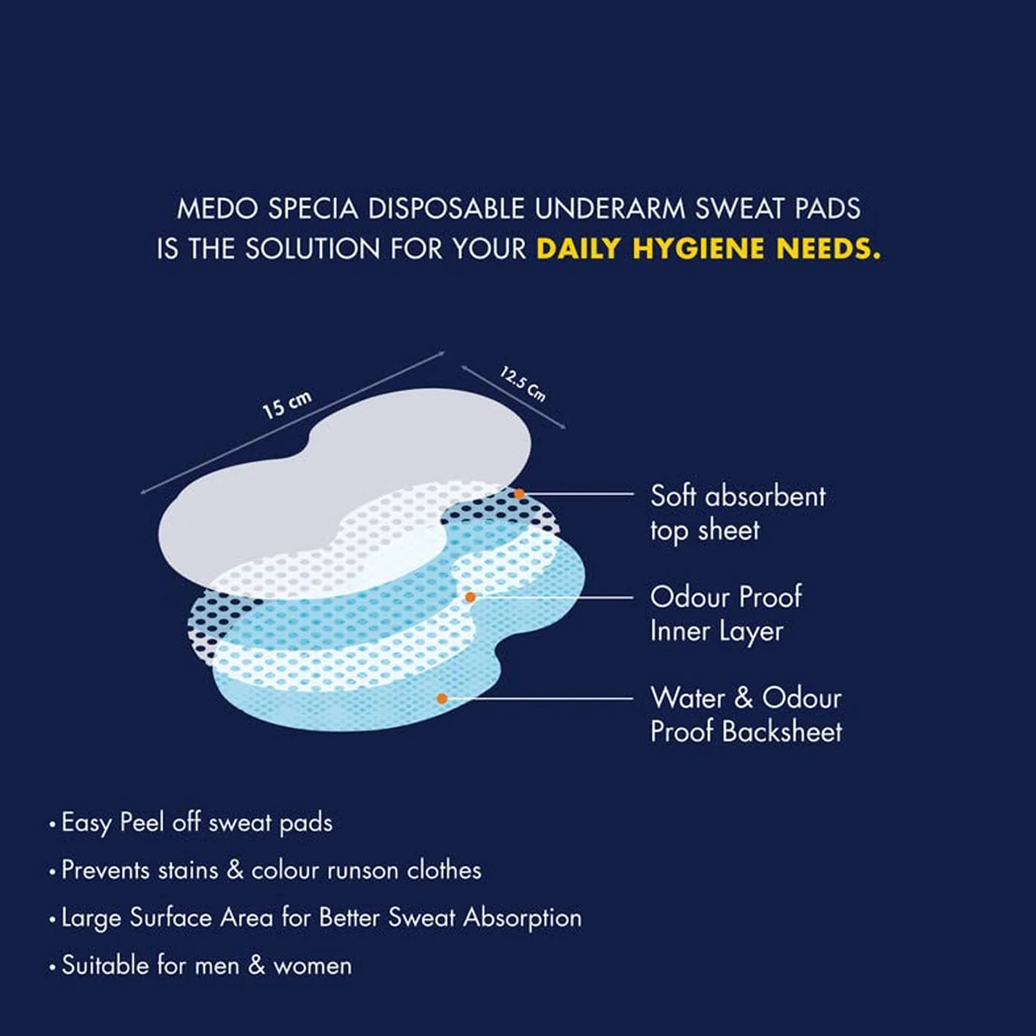Underarm Sweat Pads – Highly Absorbent Disposable Cotton (10 Pack) - Image 7