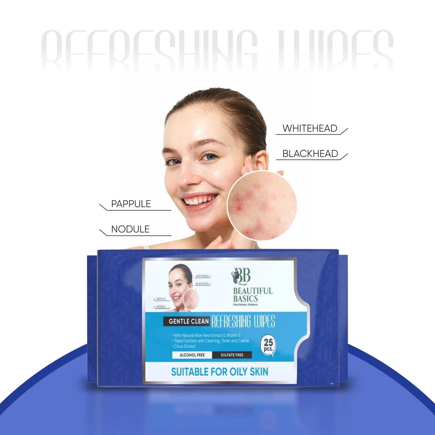 Facial Cleansing Wet Wipes – Fruit Extract, 25 Count | Beautiful Basics - Image 8