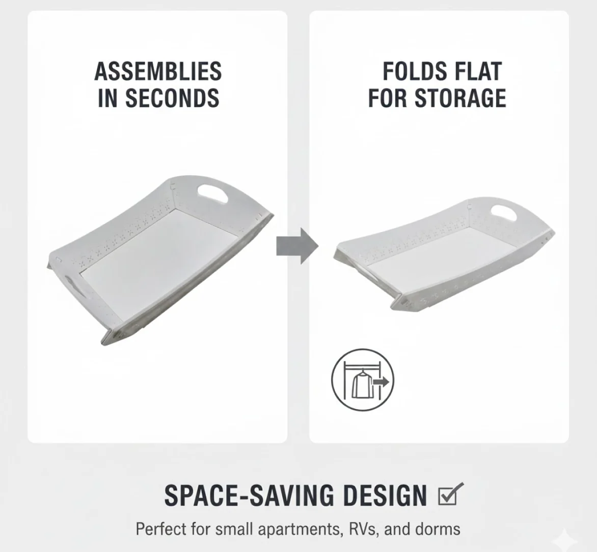 Foldable Serving Tray – Portable Plastic Design | CookAura - Image 9