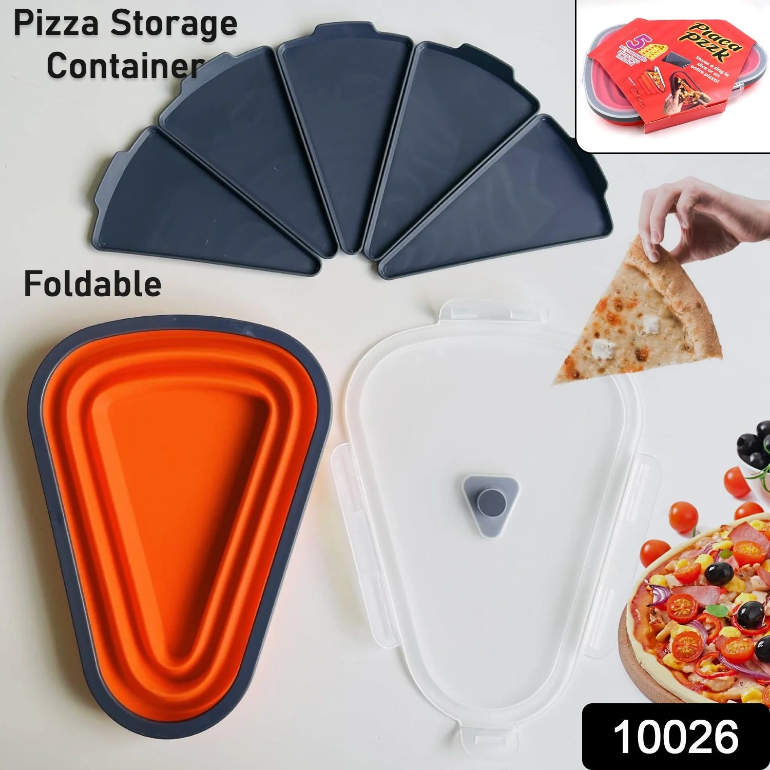 Pizza Storage Container – Expandable Silicone Box with 5 Trays | Tidy Table - Image 2