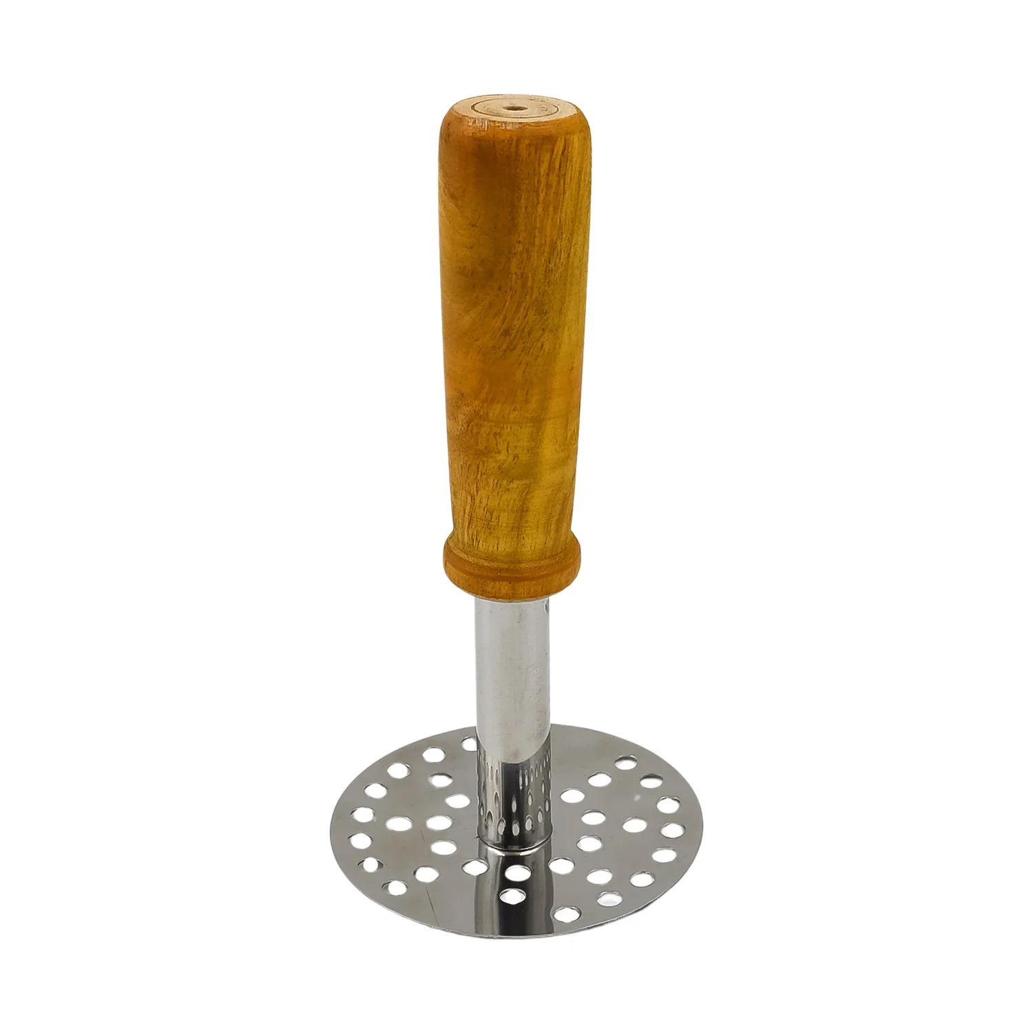 Stainless Steel Potato Masher – Wooden Handle, Durable | Quickslice - Image 5