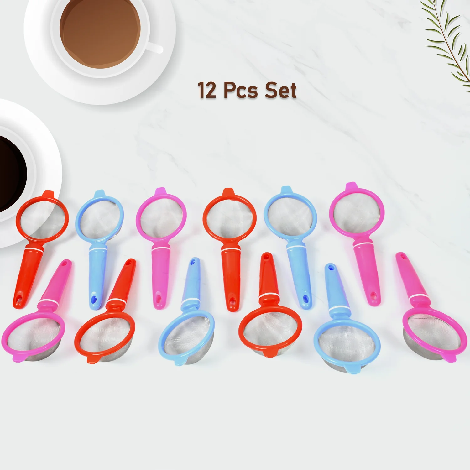 Chai Chalni Plastic – Multipurpose Tea & Coffee Strainer 12 Pc | Quickslice