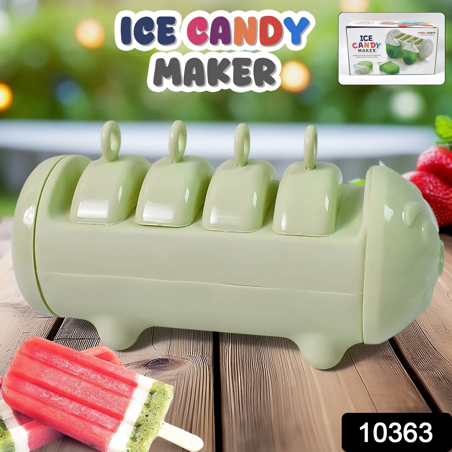 Ice Candy Maker – 4 Compartment Homemade Kulfi Mould | Konvex - Image 2