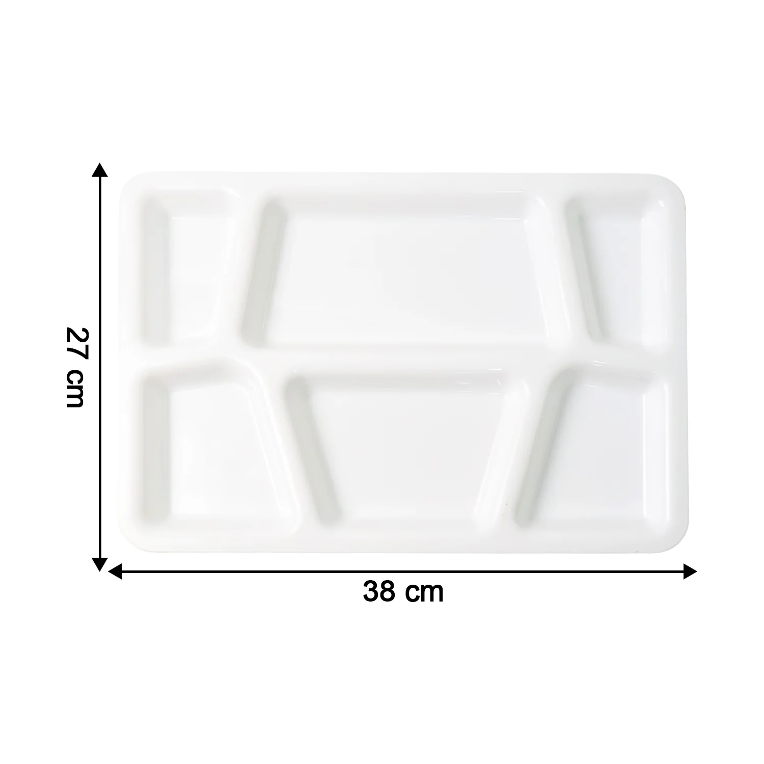 Plastic Multi-Compartment Meal Serving Tray – 6 Sections for Neat Portioning - Image 6