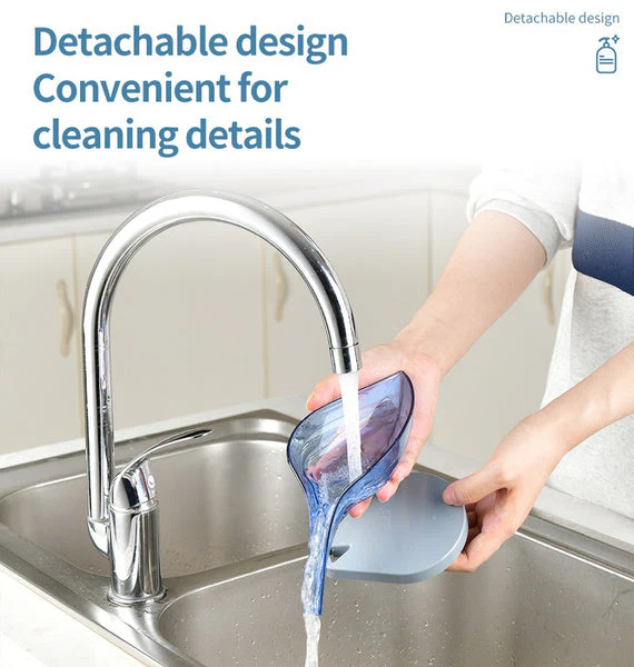 Self-Draining Soap Dish – Leaf Design Bathroom Holder | Velvet Wipe - Image 5