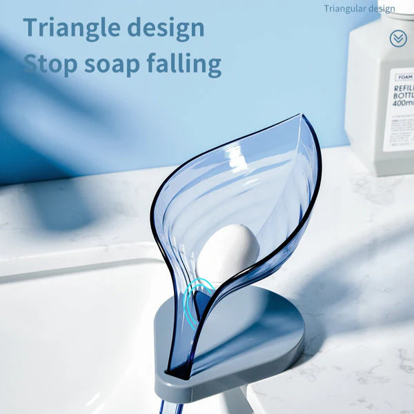 Self-Draining Soap Dish – Leaf Design Bathroom Holder | Velvet Wipe - Image 6
