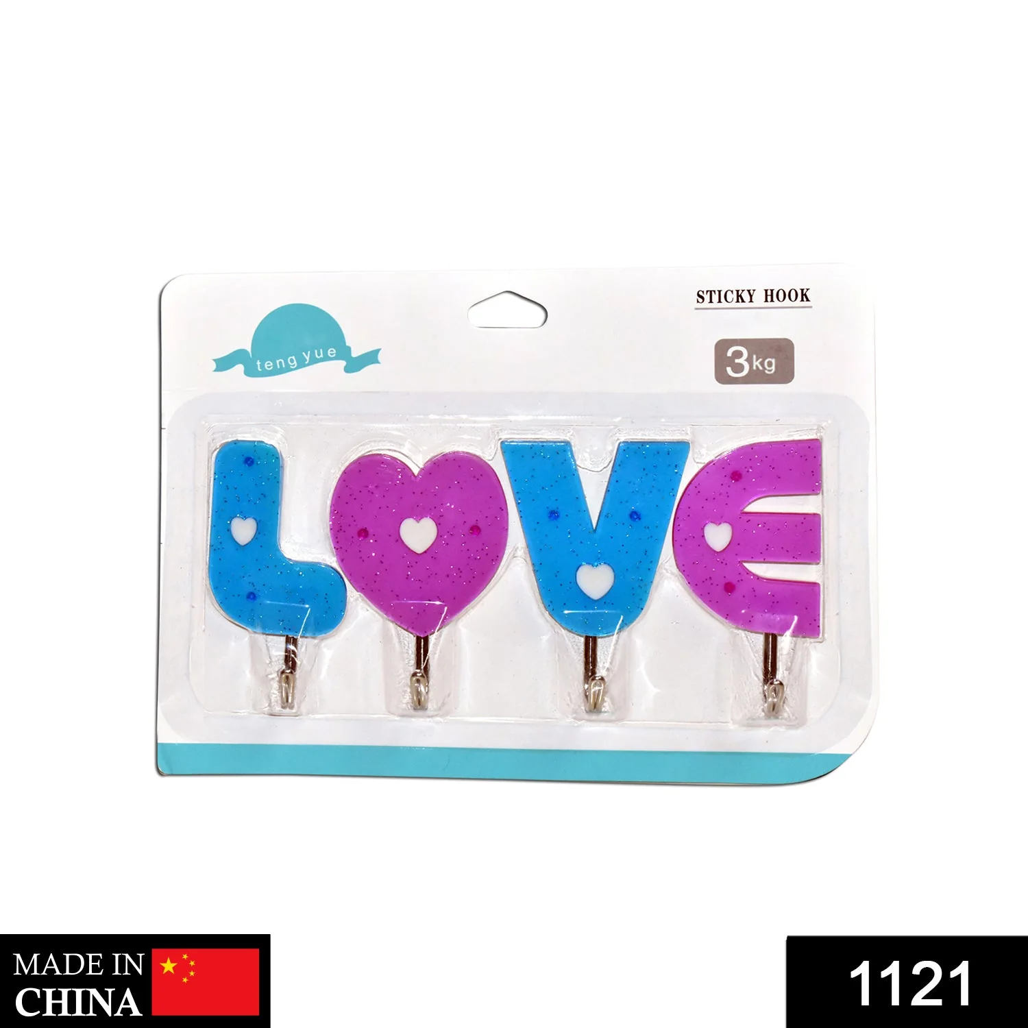 Self Adhesive Hooks – Love Shape Wall Organizers for Home | Indo Glow - Image 2