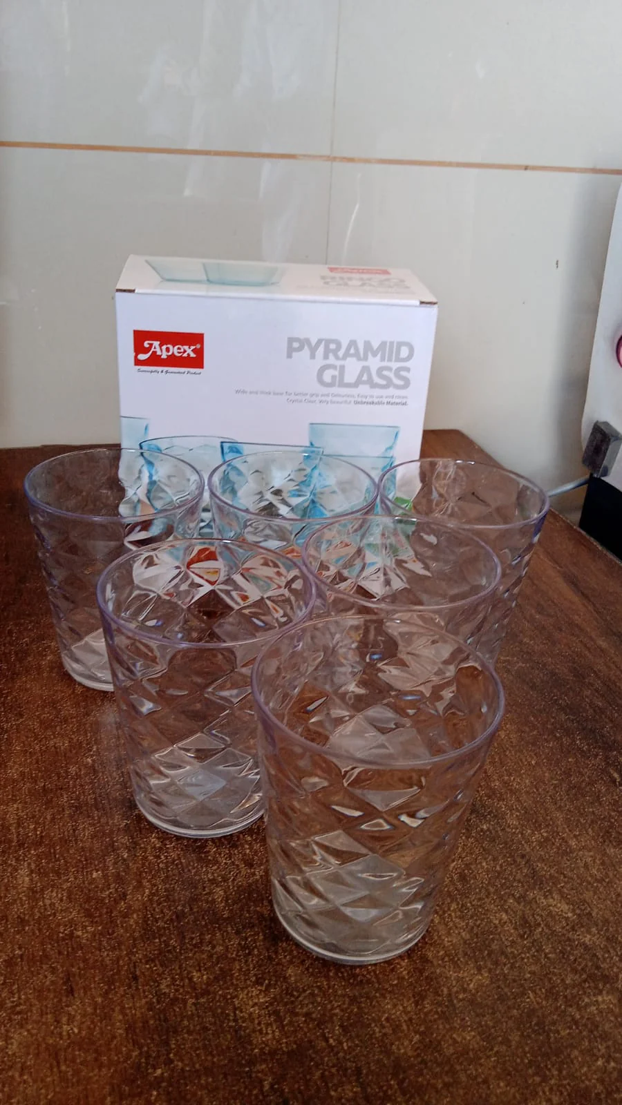 Pyramid Glass – 300 ML Unbreakable Plastic Tumbler - Image 8