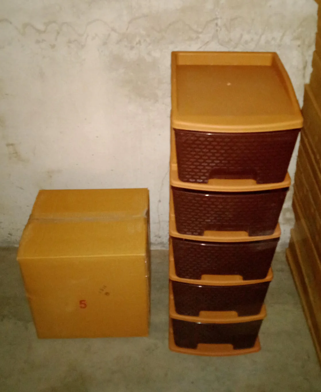 Plastic Modular Drawer – 5-Tier Brown Storage | Organivo - Image 9