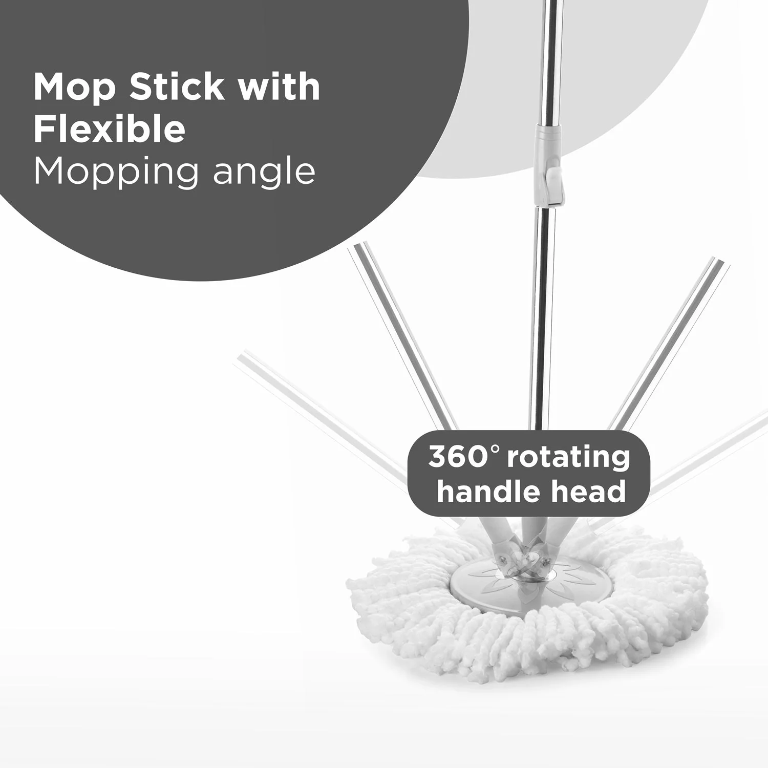 Spin Mop with Bucket – 360° Microfiber Floor Cleaner | Velvet Wipe - Image 6