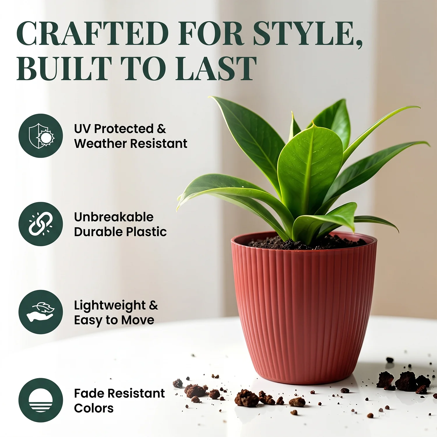 Plastic Flower Pots – Durable Round Planters for Home & Garden | Plant Edge - Image 8