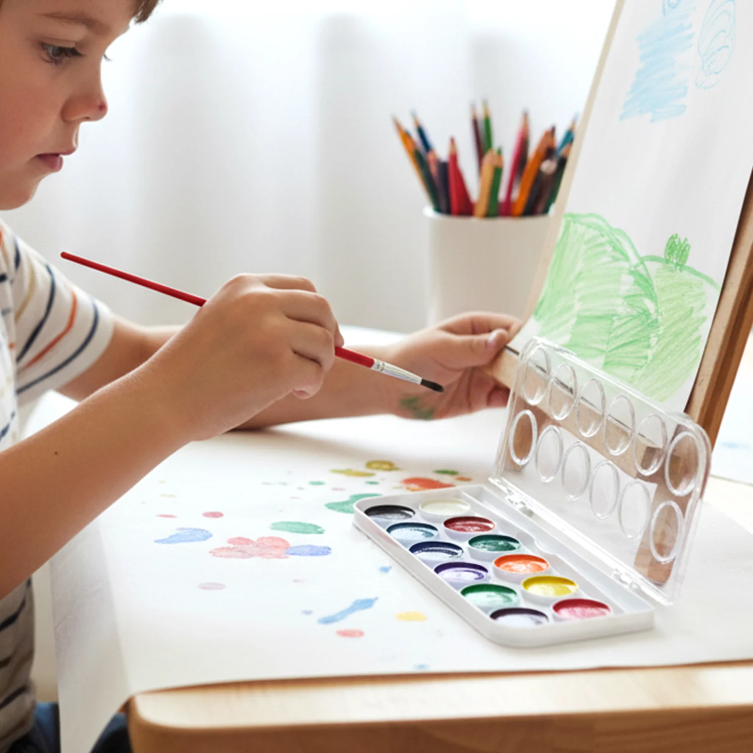 Watercolour Paint Set for Kids – Vibrant Colors & Portable Design - Image 4