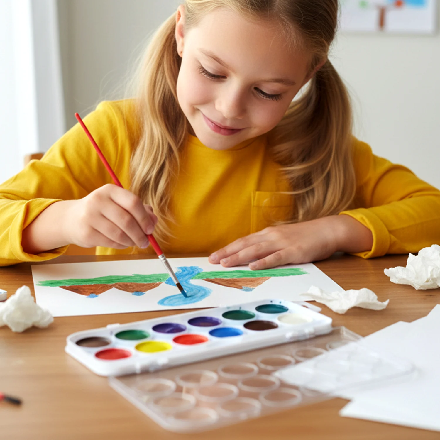 Watercolour Paint Set for Kids – Vibrant Colors & Portable Design - Image 8