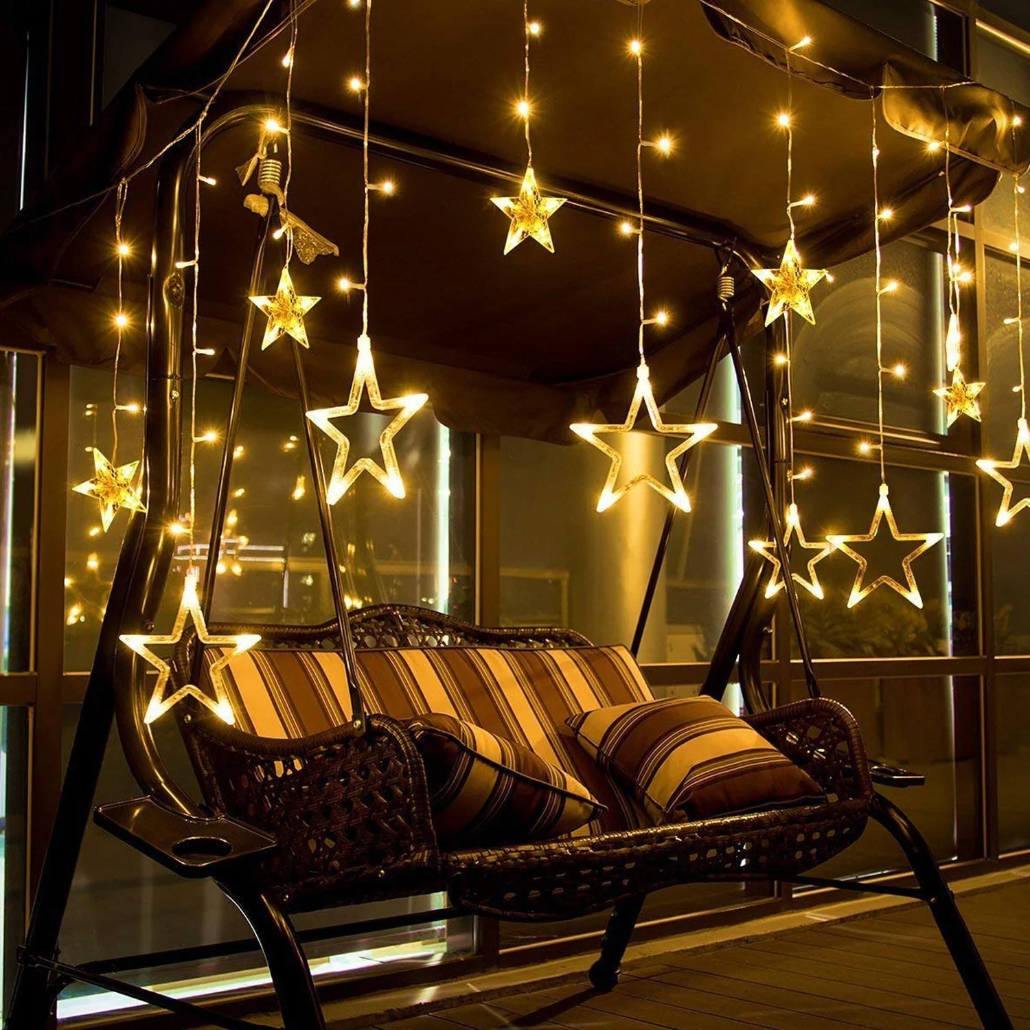Star Curtain Lights – 12 LED Stars, 8 Flashing Modes | Indo Glow - Image 10