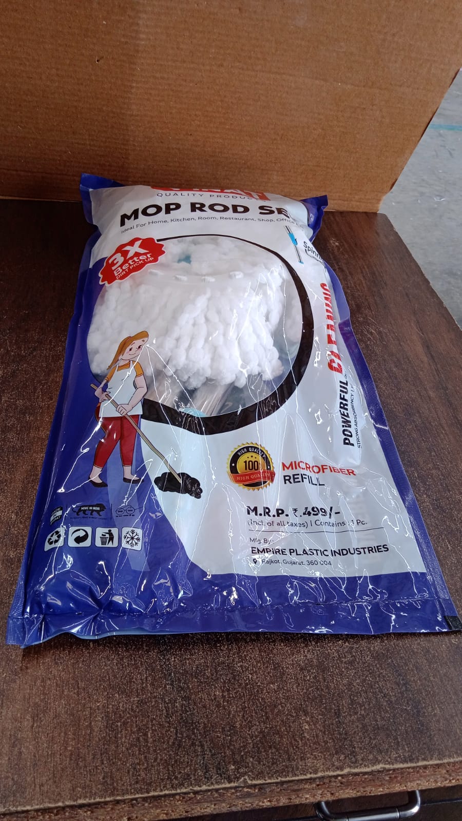 Stainless Steel Mop Rod – Adjustable 120 cm with Microfiber Head - Image 8