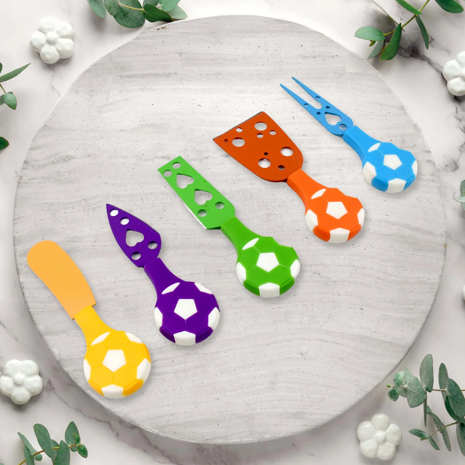Cheese Knife Set – Stainless Steel Football Theme (5 Pcs) | Indo Glow - Image 3