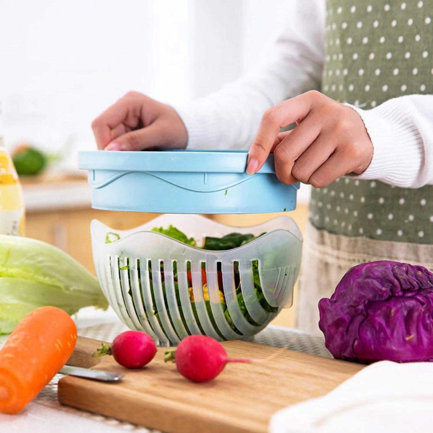 60 Seconds Salad Cutter Bowl – Quick Vegetable & Fruit Slicer | Quickslice - Image 7