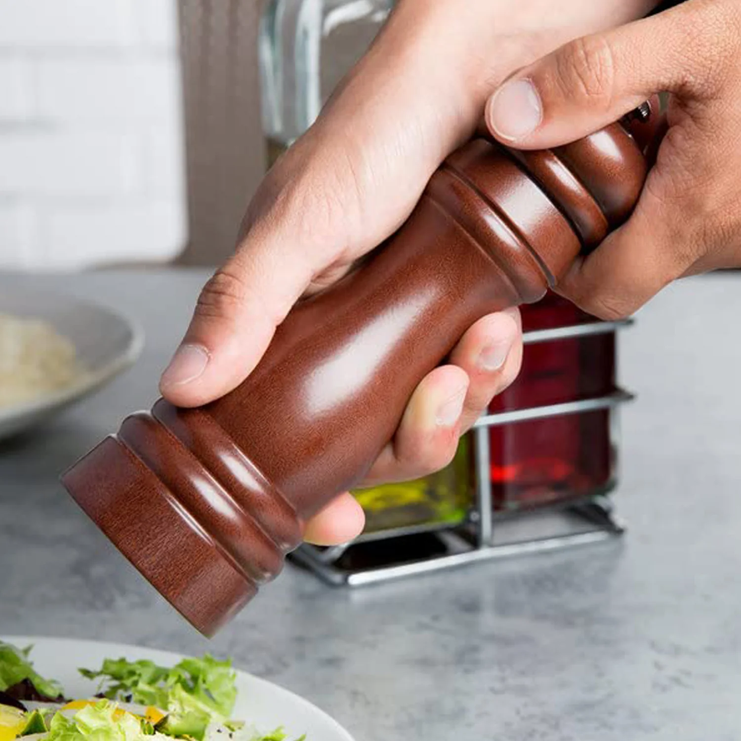 Wooden Pepper Mill – Adjustable Ceramic Grinder | Grippy - Image 4