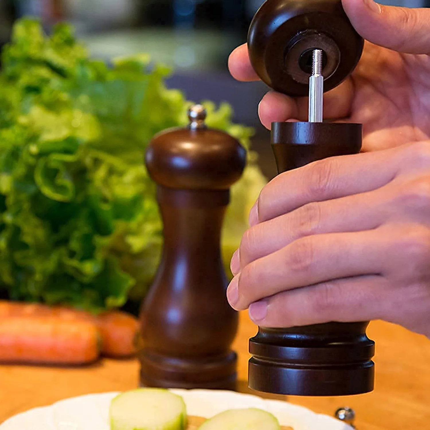 Wooden Pepper Mill – Adjustable Ceramic Grinder | Grippy - Image 6