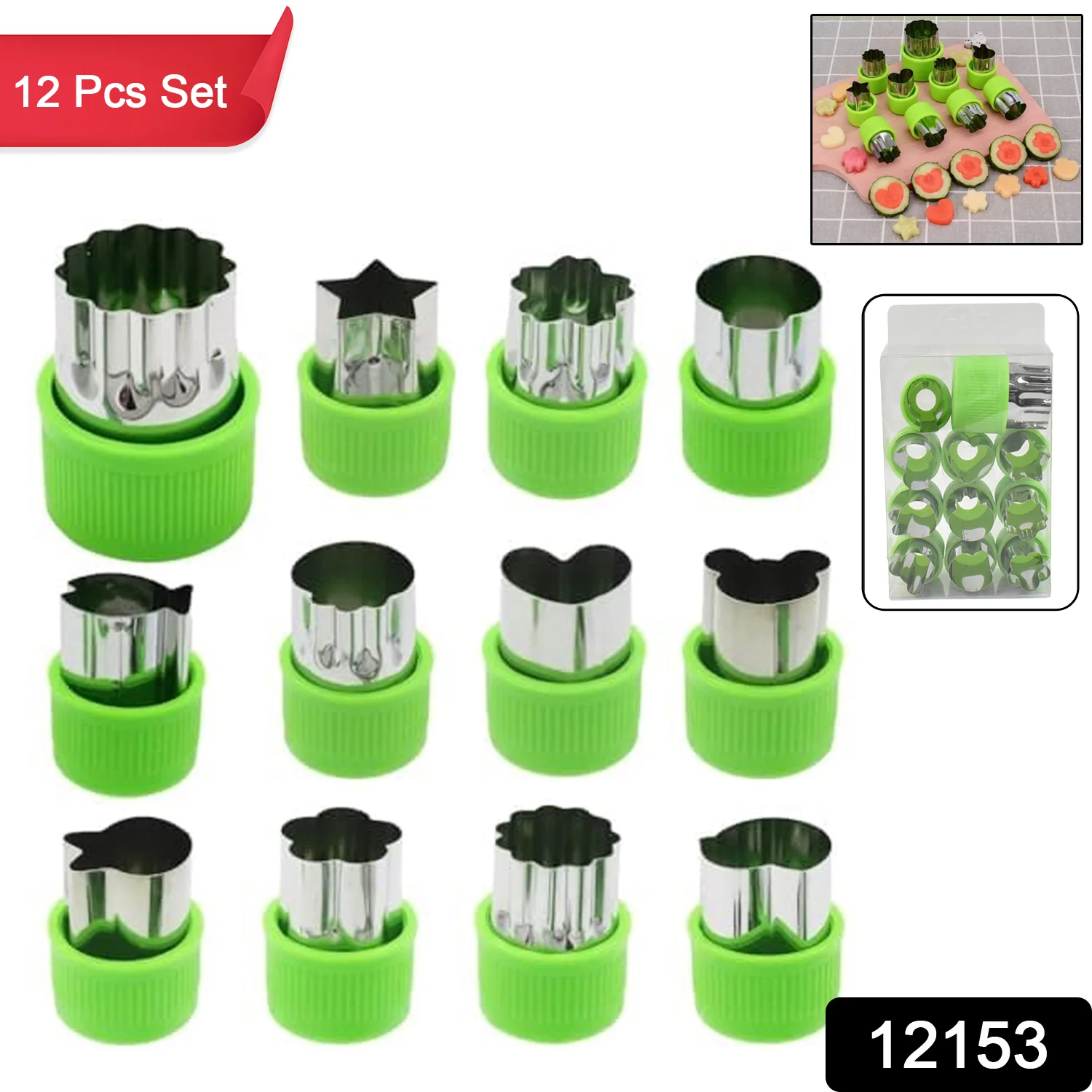 Stainless Steel Cookie Cutter Set – 12 Pc Baking Molds | Bake & Dwell - Image 2