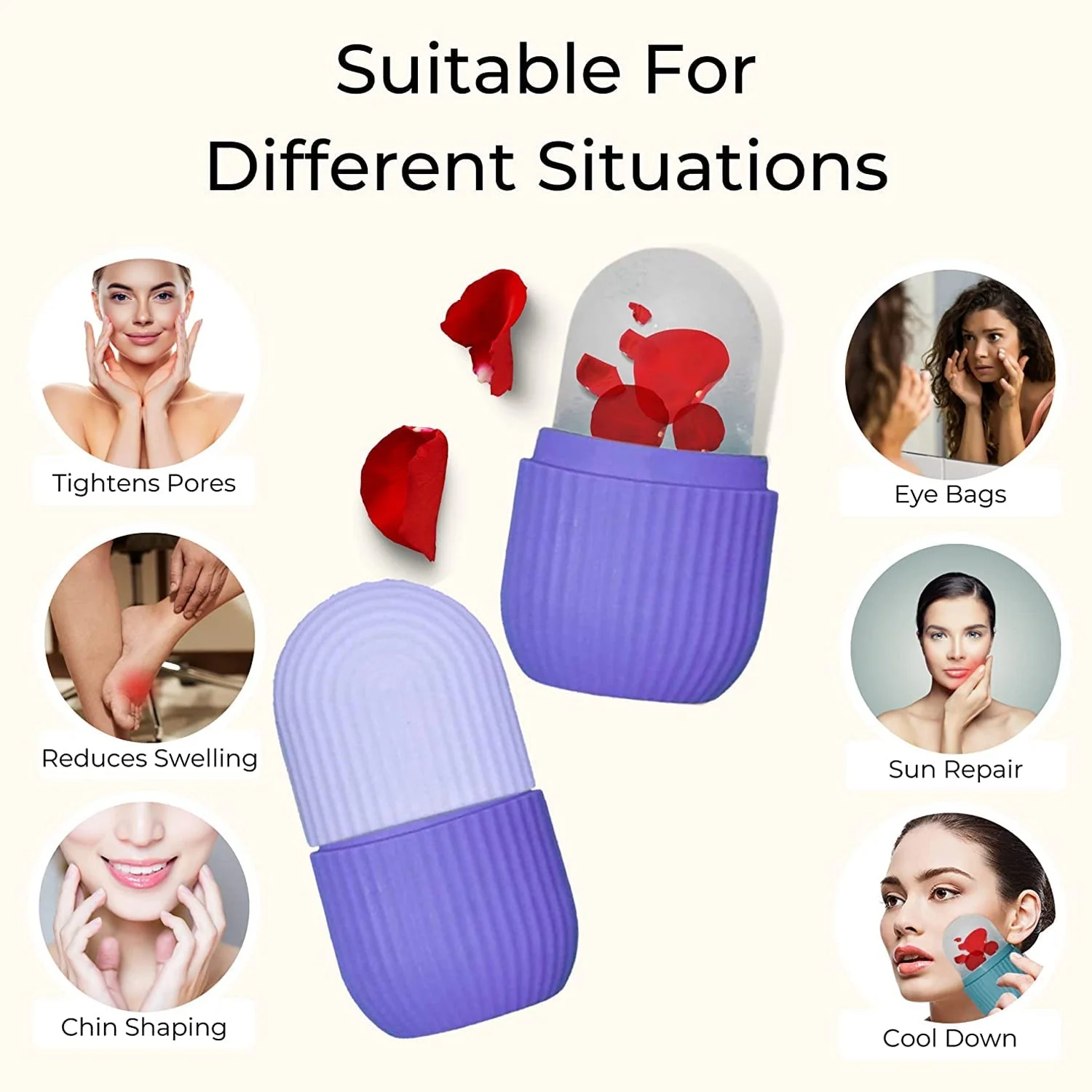 Ice Roller for Face – Reusable Facial Massager & Eye Relief | GlowForm - Image 8