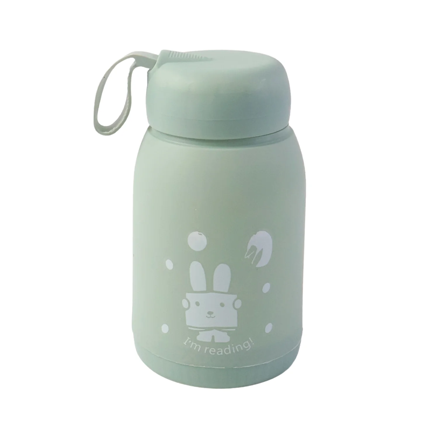 Rabbit Printed Insulated Glass Water Bottle – Leak Proof 330ml - Image 5