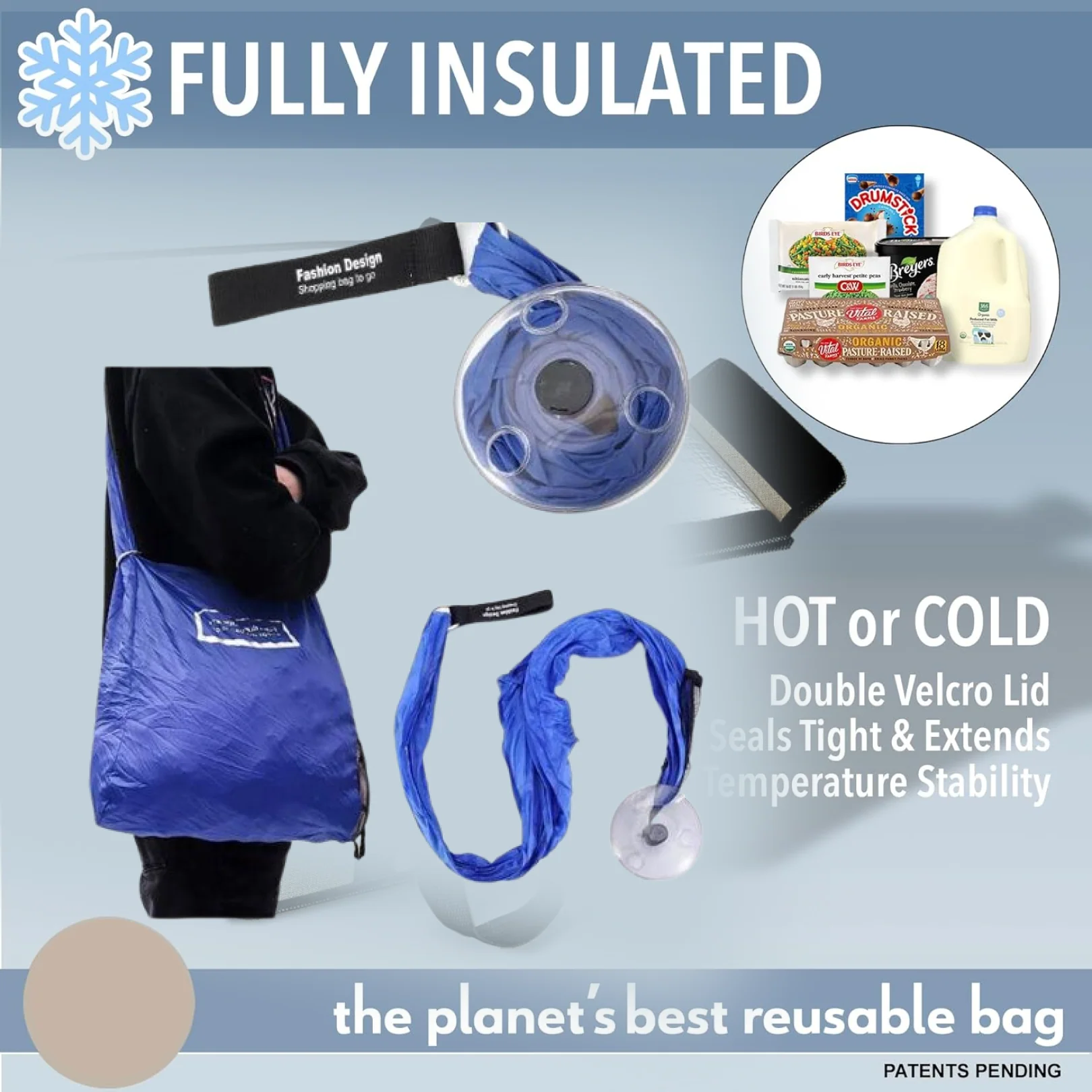 Insulated Grocery Bag – Foldable, Washable & Reusable | GlimmerHome - Image 5