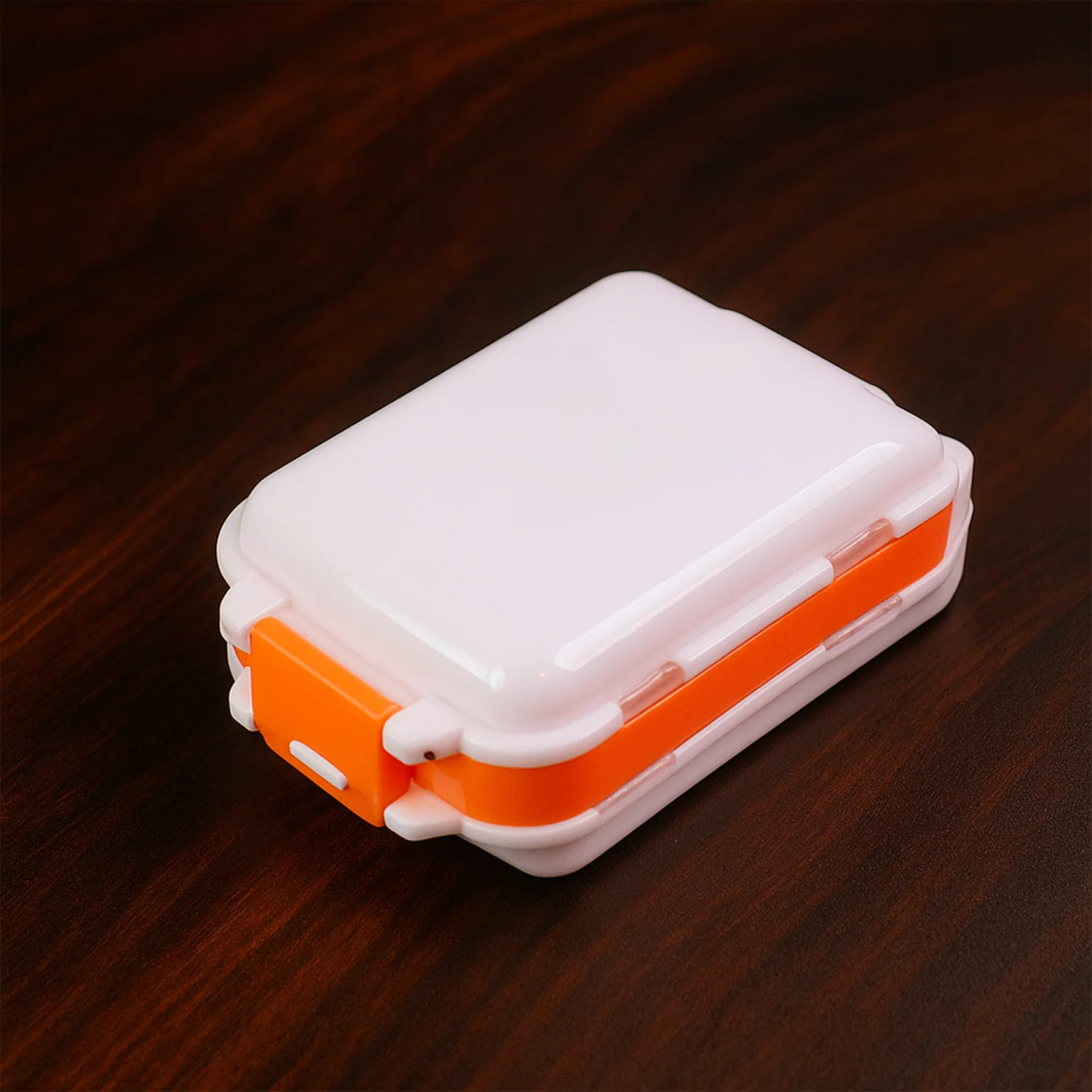 Portable Pill Organizer – Dual-Sided 8 Compartments Orange Box - Image 4