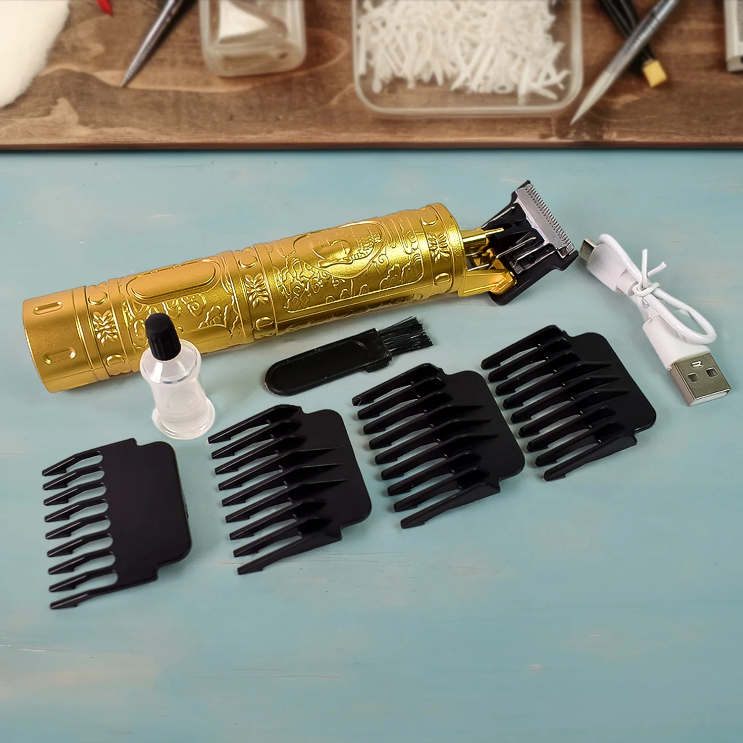 Body Hair Trimmer for Men – 4 Blades, Cordless | Calm & Curl - Image 3